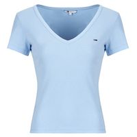 tommy jeans camiseta tjw slim essential rib v ss para mujer
