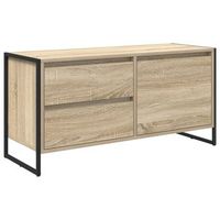 gabinete de tv 100 x 36 x 495 cm sonoma madera de ingenieria vidaxl