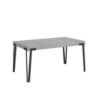 mesa extensible 90x160264 cm rio cemento estructura antracita