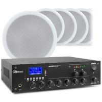 altavoces power dynamics empotrables bluetooth 100v con 10 altavoces y mp3