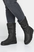 botas negras de cuna con forro de pelo en diferentes anchos