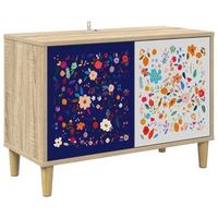 mueble de tv mainz 69 x 33 x 50 cm sonoma madera de ingenieria vidaxl