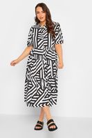 yours vestido midi de rayas negras contraste mujer curvy y tallas grandes yours