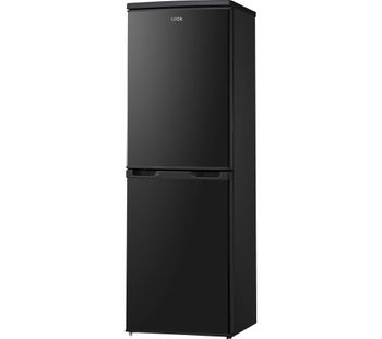 LOGIK LFC50B19 70/30 Fridge Freezer - Black, Black