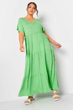 Limited Collection Vestido Maxi Verde De Pico, Mujer Curvy Y Tallas Grandes, Limited Collection