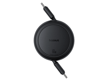 Cable USB-C - Baseus Free2Pull, Retráctil, Tipo C a C, de 100 cm, Universal, 60W, Negro Cluster