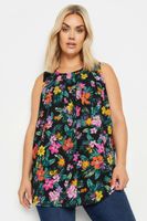 yours top sin mangas de flores y mariposas mujer curvy y tallas grandes yours