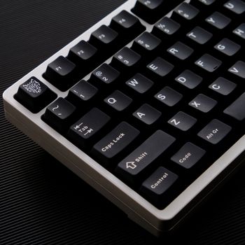 Teclas GMK WOB Double Shot 114 Teclas PBT Perfil Cherry Diseño Alice Teclas Blancas y Negras para Teclados Mecánicos Teclas 7u