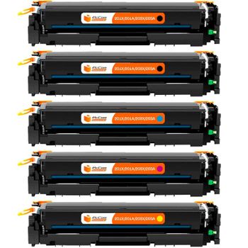 Pccom Essential HP 201X/201A/203X/203A Tóner Compatible Negro/Cian/Magenta/Amarillo Pack 5
