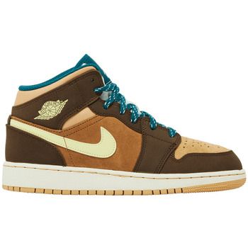 Nike Zapatillas altas Jordan 1 Mid Cacao Wow (GS) para hombre