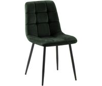silla de comedor tilde terciopelo verde 55x45x84 cm