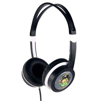 Auriculares Gembird MHP-JR-BK con cable 3,5 mm para niños, limitador de volumen, negros