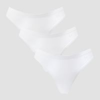 tanga de talle medio que no deja marcas para mujer de mp paquete de 3 - blanco - xl