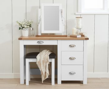 Somerset Oak and White Dressing Table Set