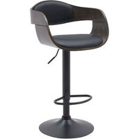 taburete de bar kingston simil cuero negrogris 50x48x87 cm clp