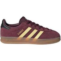 adidas zapatillas gazelle indoor maroon  almost yellow  gold metallic para nino