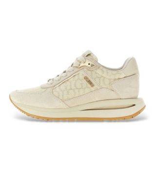 Guess para mujer. FLTEG5LEA12 Zapatillas Energy beige (39), Plano, Cordones, Casual, Piel
