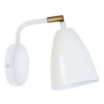 Aplique de pared articulado metal blanco Pantalla blanco