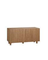 aparador de madera de abeto y pino en tono roble medio 152x42cm
