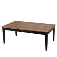 mesa de centro mesa auxiliar de madera y hpl 46 x 120 x 70 cm aspecto madera de sheesham patas oscuras 040008459