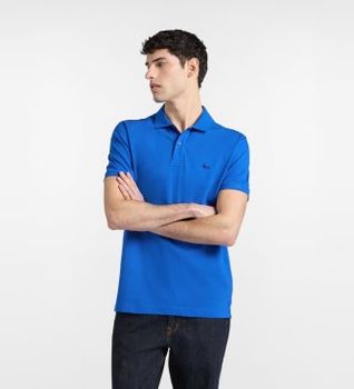 Harmont & Blaine para hombre. LRQ033020862 Polo Básico de Piqué Elástico azul (S), Casual, Algodón, Manga corta