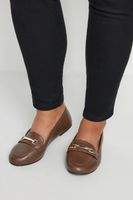 mocasines marrones polipiel en ancho especial