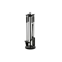 chimenea set 4 acero 11x3x62 negro
