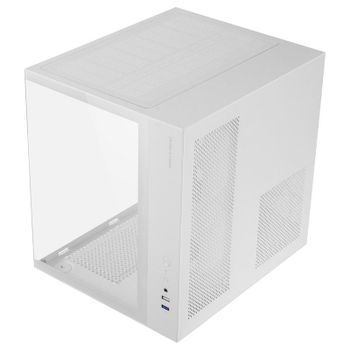 Mars Gaming MCV-ONE Caja Gaming ATX Doble Cristal Templado Ventilador Trasero FRGB 12cm Blanco