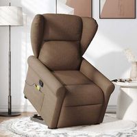 sillon  silla de masaje reclinable de pie de tela marron