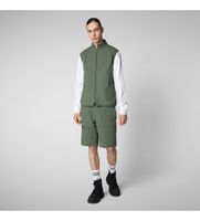 save the duck para hombre d82206m-pope20 chaleco broderick verde l casual sostenible nylon reciclado