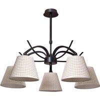 lampara de techo granada 5xe14 alregxd63cm marronbeije