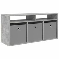 mueble bajo con cajon gris concreto 102 x 32 x 485 cm vidaxl