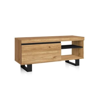 Mueble tv con almacenamiento 120 cm up roble roble nude - ceniza