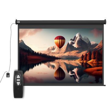 HOMCOM Pantalla de Proyector Eléctrica de 100