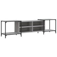 mueble tv  mueble de salon  armario tv madera de ingenieria gris sonoma 203x37x50 cm