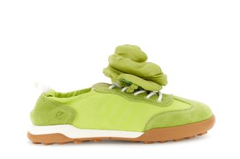 zapatillas deportivas en nailon y ante con accesorio extraíble lime 38