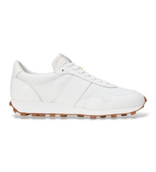 Polo Ralph Lauren para hombre. 804956686001 Zapatillas de Piel Trail 125 blanco (39), Plano, Cordones, Casual
