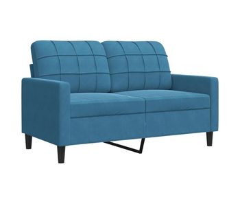 Sofá de 2 plazas - sofá de salón - sofá moderno terciopelo azul 120 cm