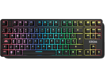 Teclado gaming - Krom Kernel Pro, USB-C, Teclas iluminadas, Inalámbrico, Función anti-ghosting, Negro