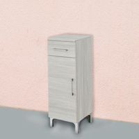 mueble de bano con puerta y cajon roble efecto madera gris claro