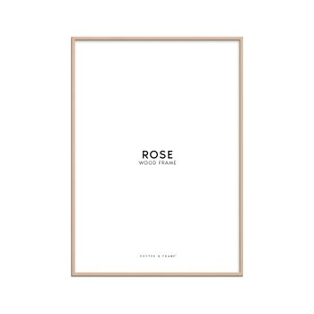 Marco de madera rosa con acrílico - 40 x 50 cm