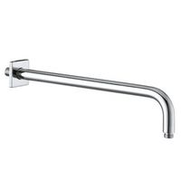 brazo de ducha de pared kludi a-qa roseta de pared cuadrada 400 mm cromo 6653405-00