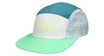 Gorra asics 5 panel verde azul