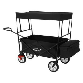 Carro De Mano Plegable Con Techo Negro Transporte De Equipamento
