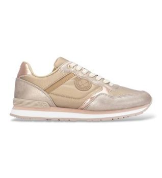 Xti para mujer. 14600703-ORO Zapatillas 146007 dorado (40), 1 a 3cm, Cordones, Casual