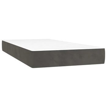 Colchón De Cama | Colchón Muelles Ensacados Para Niños Terciopelo Gris 80x160 Cm