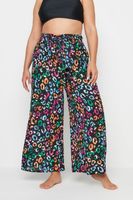 yours pantalon playero arcoiris estampado leopardo mujer curvy y tallas grandes yours