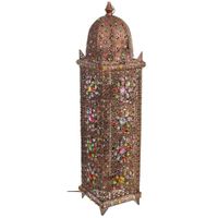 lampara de metal y cristal acrilico 22x22x90 de colores