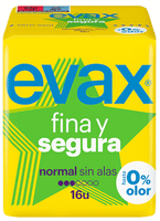 evax fina y segura normal compresas sin alas 16 uds