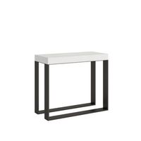 consola extensible 90x40300 cm elettra premium fresno blanco estructura antracita